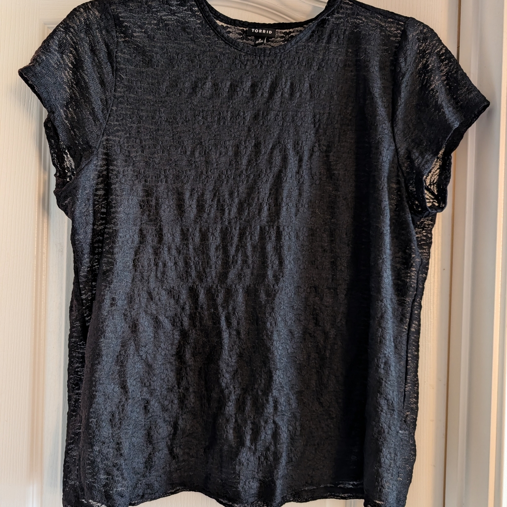 Torrid Sheer Fitted Crew Tee